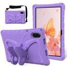 For Honor Pad X9 Butterfly Bracket EVA Shockproof Tablet Case(Light Purple) - 1