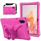 For Honor Pad X9 Butterfly Bracket EVA Shockproof Tablet Case(Rose Red) - 1