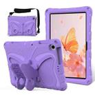 For Honor Pad X8 / X8 Lite 10.1 Butterfly Bracket EVA Shockproof Tablet Case(Light Purple) - 1