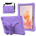 For Amazon Kindle Fire Max 11 2023 Butterfly Bracket EVA Shockproof Tablet Case(Light Purple) - 1