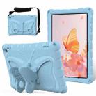 For Amazon Kindle Fire Max 11 2023 Butterfly Bracket EVA Shockproof Tablet Case(Light Blue) - 1