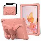 For Amazon Kindle Fire HD10 2021/2023 Butterfly Bracket EVA Shockproof Tablet Case(Pink Orange) - 1