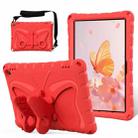 For Amazon Kindle Fire HD10 2021/2023 Butterfly Bracket EVA Shockproof Tablet Case(Red) - 1