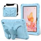 For Amazon Kindle Fire HD7 2022 Butterfly Bracket EVA Shockproof Tablet Case(Light Blue) - 1