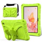 For Amazon Kindle Fire HD7 2022 Butterfly Bracket EVA Shockproof Tablet Case(Grass Green) - 1