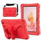 For Amazon Kindle Fire HD7 2022 Butterfly Bracket EVA Shockproof Tablet Case(Red) - 1