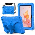 For Amazon Kindle Fire HD7 2022 Butterfly Bracket EVA Shockproof Tablet Case(Blue) - 1