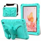 For Amazon Kindle Fire HD7 2022 Butterfly Bracket EVA Shockproof Tablet Case(Mint Green) - 1