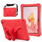 For Amazon Kindle Fire HD8 /8 Plus 2020/2022 Butterfly Bracket EVA Shockproof Tablet Case(Red) - 1