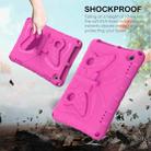 For Amazon Kindle Fire HD8 /8 Plus 2020/2022 Butterfly Bracket EVA Shockproof Tablet Case(Rose Red) - 3