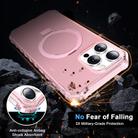 For iPhone 16 Pro Max Solid Color Wave MagSafe Holder Phone Case(Pink) - 3