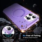 For iPhone 16 Pro Max Solid Color Wave MagSafe Holder Phone Case(Purple) - 3