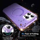 For iPhone 16 Pro Solid Color Wave MagSafe Holder Phone Case(Purple) - 3