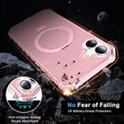 For iPhone 16 Plus Solid Color Wave MagSafe Holder Phone Case(Pink) - 3