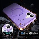 For iPhone 16 Plus Solid Color Wave MagSafe Holder Phone Case(Purple) - 3