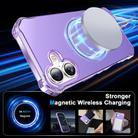 For iPhone 16 Solid Color Wave MagSafe Holder Phone Case(Purple) - 2