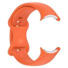 For Google Pixel Watch 3 41mm Butterfly Color Buckle Silicone Watch Band, Size: L(Orange) - 3
