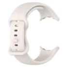 For Google Pixel Watch 3 41mm Butterfly Color Buckle Silicone Watch Band, Size: L(Creamy White) - 2