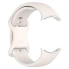 For Google Pixel Watch 3 41mm Butterfly Color Buckle Silicone Watch Band, Size: L(Creamy White) - 3