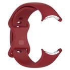 For Google Pixel Watch 3 41mm Butterfly Color Buckle Silicone Watch Band, Size: L(Red) - 3