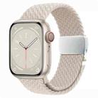 For Apple Watch 46mm / 49mm / 45mm / 44mm Metal Buckle Nylon Braided Watch Band(Starlight) - 1