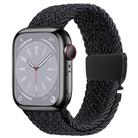 For Apple Watch 46mm / 49mm / 45mm / 44mm Metal Buckle Nylon Braided Watch Band(Graphite) - 1