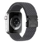 For Apple Watch 46mm / Ultra 49mm / 45mm / 44mm Metal Buckle Nylon Braided Watch Band(Gray) - 1