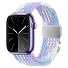 For Apple Watch 42mm / 9 41mm / 40mm / 38mm Metal Buckle Nylon Braided Watch Band(Violet) - 1