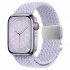 For Apple Watch 42mm / 9 41mm / 40mm / 38mm Metal Buckle Nylon Braided Watch Band(Purple) - 1