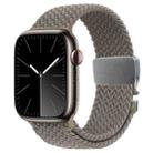 For Apple Watch 42mm / 9 41mm / 40mm / 38mm Metal Buckle Nylon Braided Watch Band(Taupe) - 1