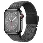 For Apple Watch 42mm / 9 41mm / 40mm / 38mm Metal Buckle Nylon Braided Watch Band(Gray) - 1