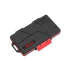 SD / TF / XQD / CF / SIM / TF Memory Card Multi-in-one Waterproof Dust-proof Storage Box(Black Red) - 1