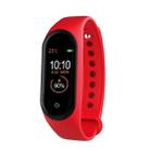 M4 0.96 inch TFT Color Screen Smartwatch IP67 Waterproof,Support Call Reminder /Heart Rate Monitoring/Blood Pressure Monitoring/Sleep Monitoring/Sedentary Reminder(Red) - 1