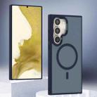 For Samsung Galaxy S22 5G Transparent TPU Hybrid PC Magsafe Phone Case(Blue) - 1