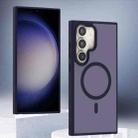 For Samsung Galaxy S23+ 5G Transparent TPU Hybrid PC Magsafe Phone Case(Purple) - 1