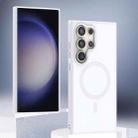 For Samsung Galaxy S23 Ultra 5G Transparent TPU Hybrid PC Magsafe Phone Case(White) - 1