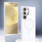 For Samsung Galaxy S24+ 5G Transparent TPU Hybrid PC Magsafe Phone Case(White) - 1
