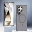 For Samsung Galaxy S25 Ultra 5G Transparent TPU Hybrid PC Magsafe Phone Case(Grey) - 1