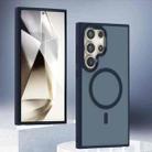 For Samsung Galaxy S25 Ultra 5G Transparent TPU Hybrid PC Magsafe Phone Case(Blue) - 1