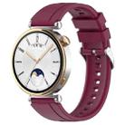 For Huawei Watch GT 5 46mm Silver Buckle Quick Release Silicone Watch Band(Wine Red) - 1