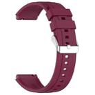 For Huawei Watch GT 5 46mm Silver Buckle Quick Release Silicone Watch Band(Wine Red) - 2