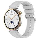 For Huawei Watch GT 5 46mm Silver Buckle Quick Release Silicone Watch Band(Light Gray) - 1