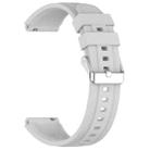 For Huawei Watch GT 5 46mm Silver Buckle Quick Release Silicone Watch Band(Light Gray) - 2