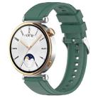 For Huawei Watch GT 5 46mm Silver Buckle Quick Release Silicone Watch Band(Dark Green) - 1