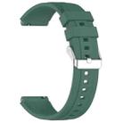 For Huawei Watch GT 5 46mm Silver Buckle Quick Release Silicone Watch Band(Dark Green) - 2
