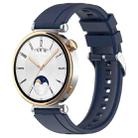 For Huawei Watch GT 5 46mm Silver Buckle Quick Release Silicone Watch Band(Midnight Blue) - 1