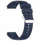 For Huawei Watch GT 5 46mm Silver Buckle Quick Release Silicone Watch Band(Midnight Blue) - 2