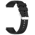For Huawei Watch GT 5 41mm Silver Buckle Quick Release Silicone Watch Band(Black) - 2