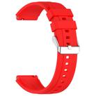 For Huawei Watch GT 5 41mm Silver Buckle Quick Release Silicone Watch Band(Red) - 2