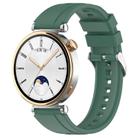 For Huawei Watch GT 5 41mm Silver Buckle Quick Release Silicone Watch Band(Dark Green) - 1